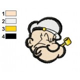 Face Popeye 01 Embroidery Design